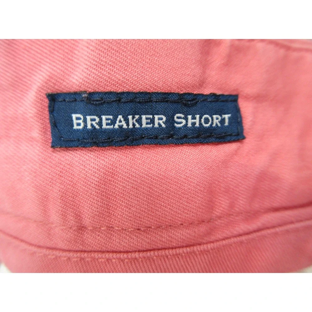Vineyard Vines Shorts Mens 28 Pink Whale Embroidered Breaker Chino 9 Inseam